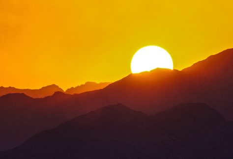 Sunset over the mountains