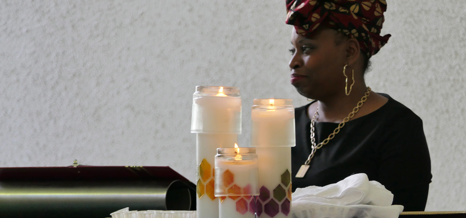 Rev. Ayanna Garrett at Chapel Service Juneteenth