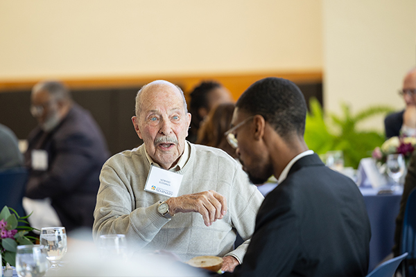 CTS students, leadership, and members of the 1924 Societies share gratitude with one another at the 2023 Legends of Leadership breakfast.